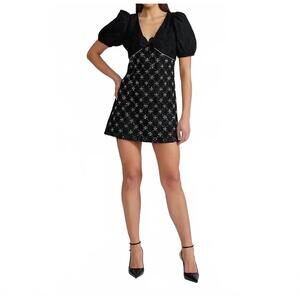 NEW LUCY PARIS samira embellished dress in black
